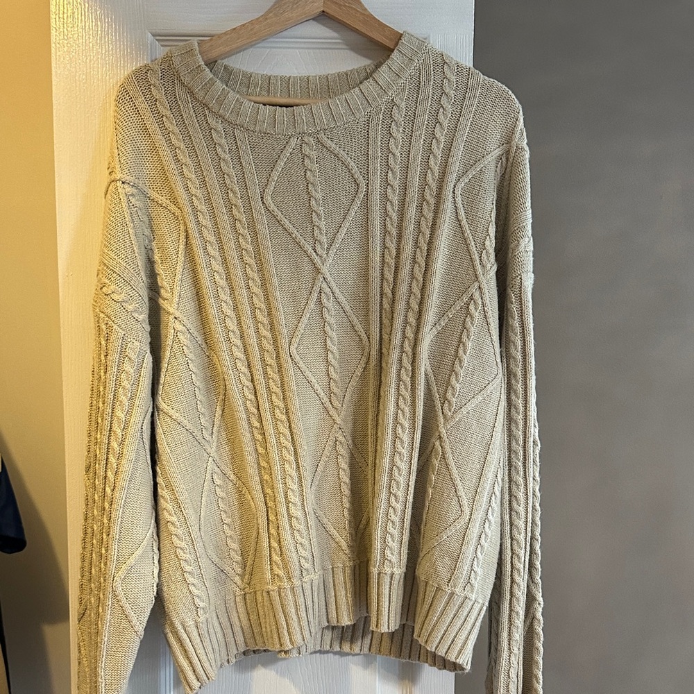 Cotton On Beige Cable Knit Sweater